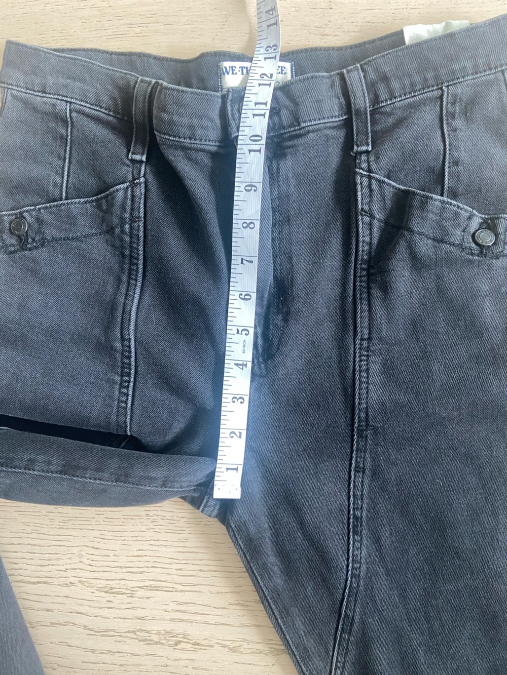FREE PEOPLE We The Free Beacon Black Slim Crop Mid-rise Jeans Size 30 NWOT - Picture 10 of 11